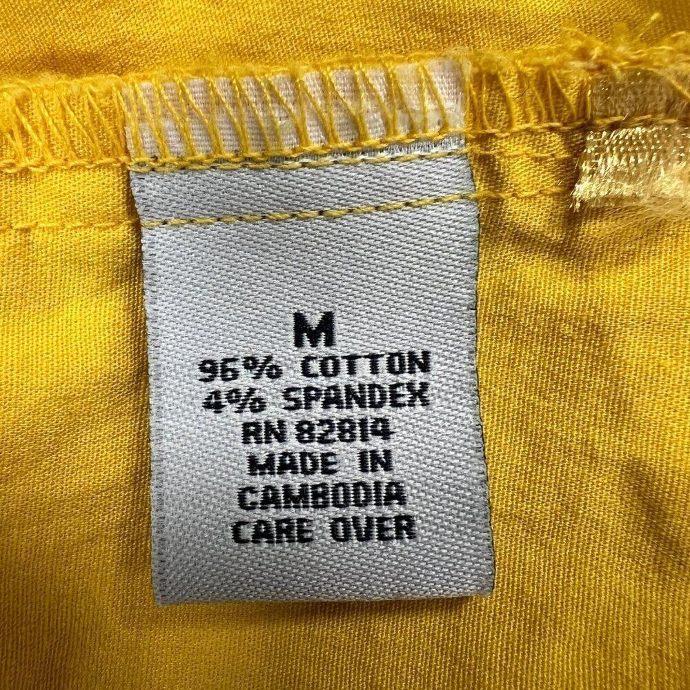 Vintage Y2K Yellow Casual Preppy Sleeveless Collared Summer Halter Crop Top / M - Picture 7 of 8